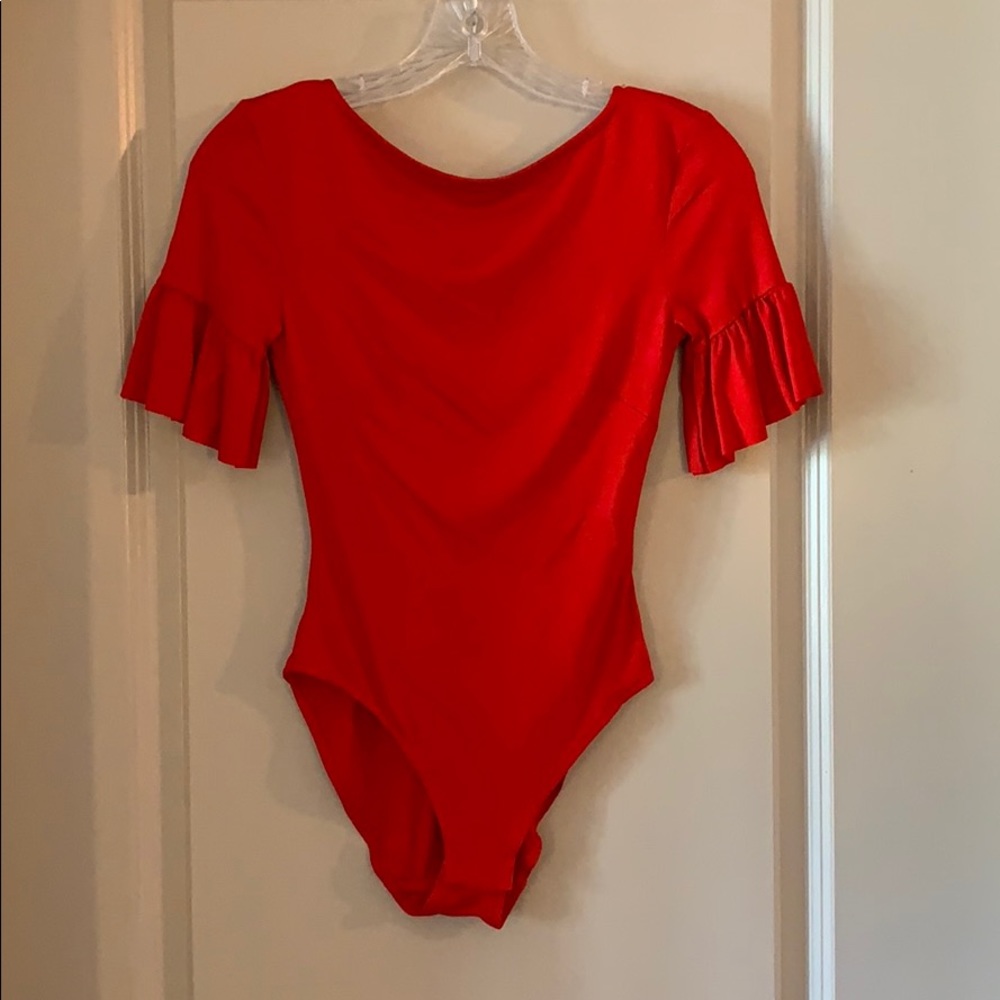 H&M flutter sleeve body suit